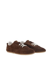 ALOHAS Tb.24 Suede Chocolate Brown Leather Sneakers heel height 1 cm