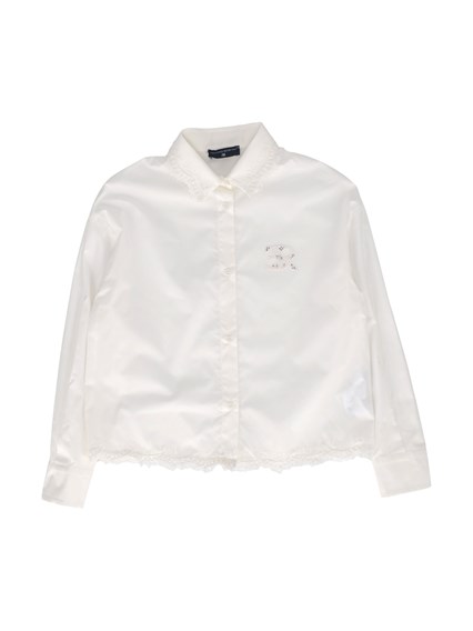 Ermanno Scervino Kids Poplin logo shirt