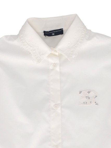 Ermanno Scervino Kids Poplin logo shirt