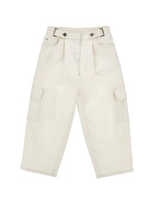 ERMANNO SCERVINO KIDS Fluid drill cargo jeans