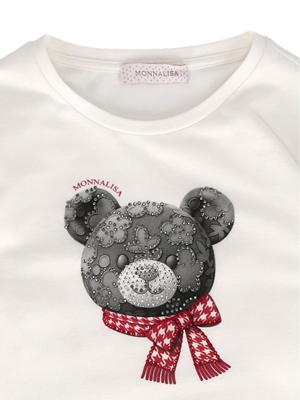 Monnalisa Bear flower regular tee