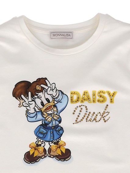 Monnalisa Daisy cotton jersey tee