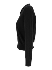 KANGRA CASHMERE REGULAR FIT LONG SLE EVE OPEN POLO SHIRT