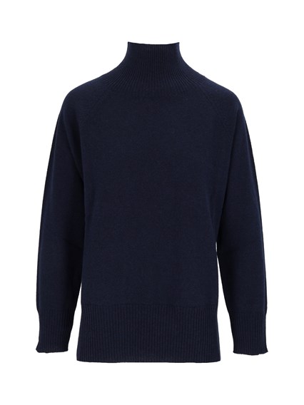 Kangra Cashmere RAGLAN TURTLENECK WI TH SLITS
