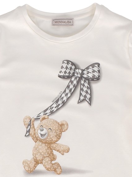 Monnalisa Little bear flower regular tee