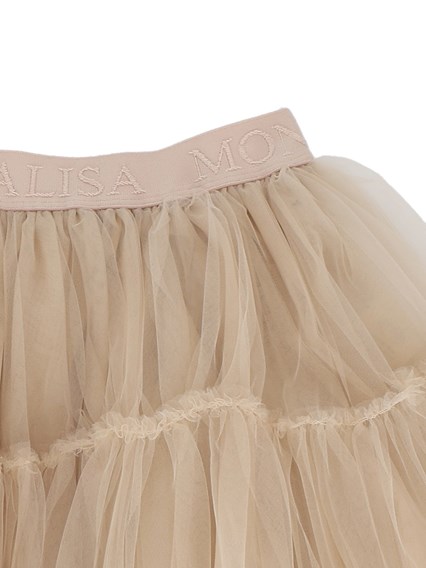 Monnalisa Silk-feel tulle tutu skirt