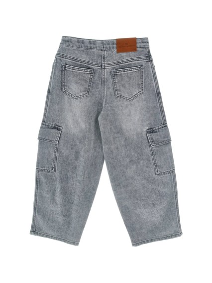 ERMANNO SCERVINO KIDS JEANS CARGO FLUID DRILL