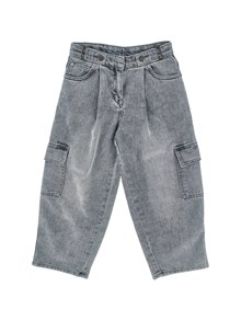 ERMANNO SCERVINO KIDS Fluid drill cargo jeans