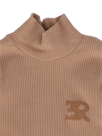 Ermanno Scervino Kids Ribbed logo turtleneck