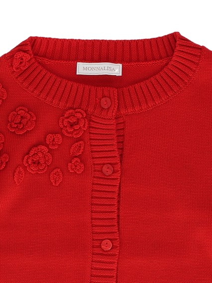 Monnalisa CARDIGAN FIORI 3D MIX WOO