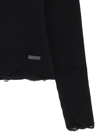 Monnalisa Ribbed crewneck knit