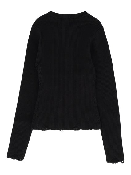 Monnalisa Ribbed crewneck knit
