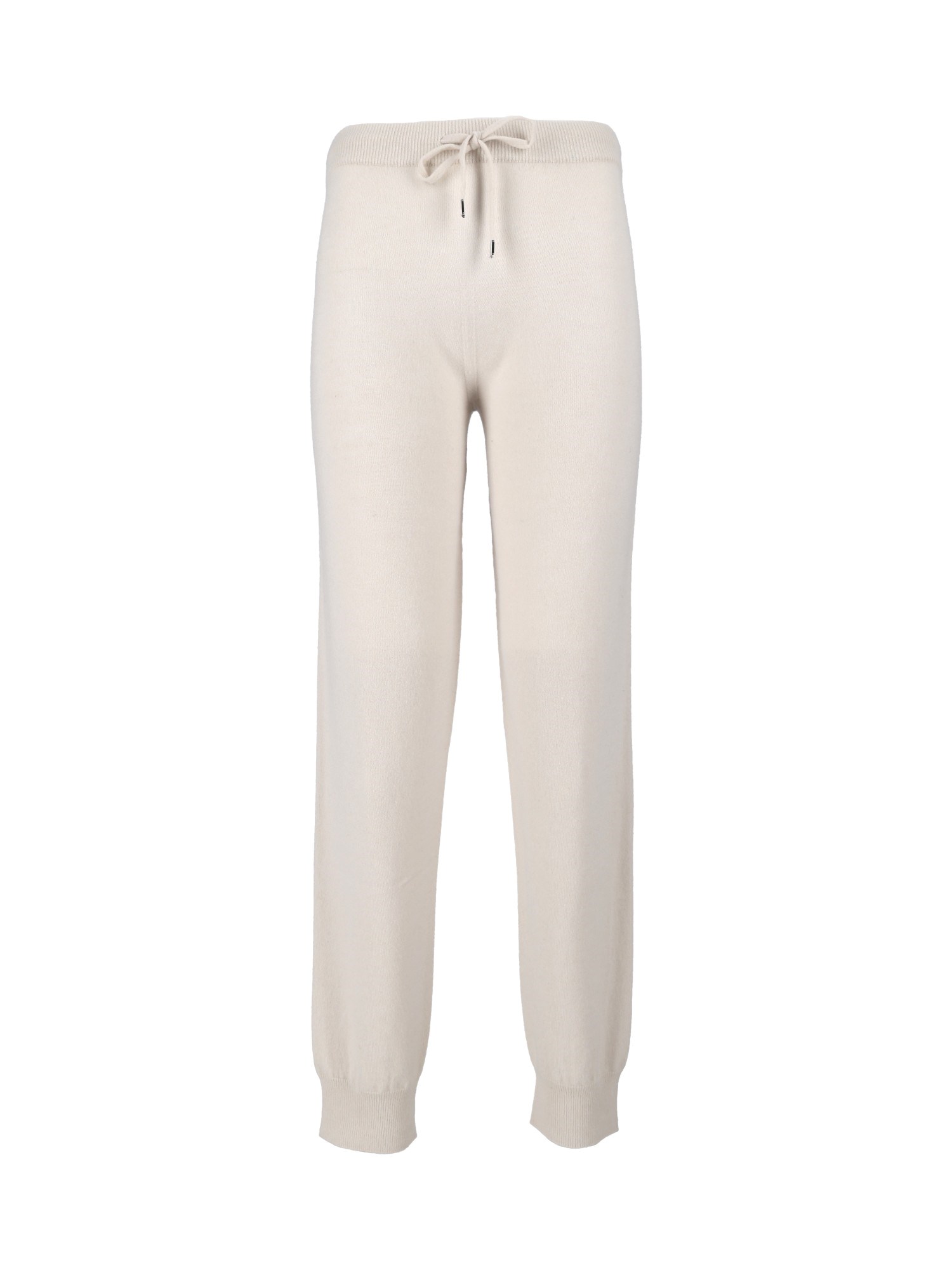 Kangra Cashmere Seamless Joggers  Wi Th Drawstring In White