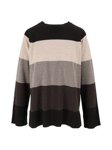Kangra Cashmere MAXI STRIPE RAGLAN C REWNECK TOP