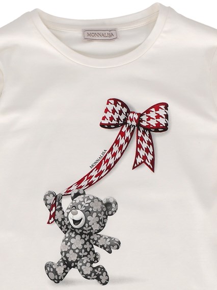Monnalisa Little bear flower regular tee