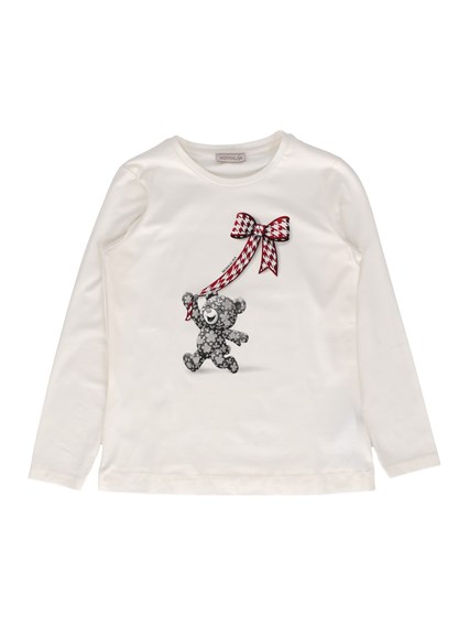 Monnalisa Little bear flower regular tee
