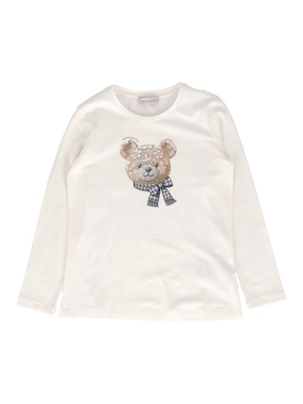 Monnalisa Bear flower regular tee