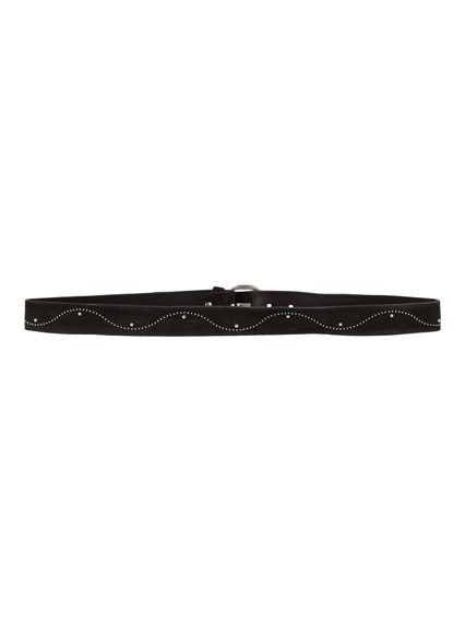 ALBERTO LUTI Studded suede belt