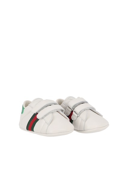GUCCI KIDS BABY NEW ACE SNKR LTH W/WEB