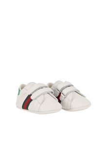 GUCCI KIDS BABY NEW ACE SNKR LTH W/WEB