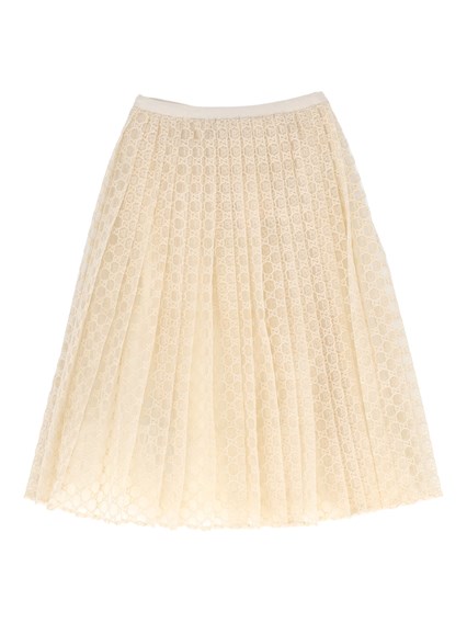 GUCCI KIDS SKIRT EMB. GG TULLE FROISSE