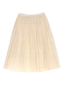 GUCCI KIDS SKIRT EMB. GG TULLE FROISSE