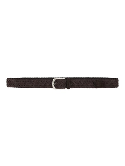 ALBERTO LUTI Woven suede and cotton