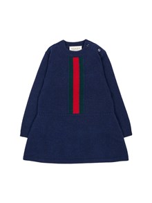 GUCCI KIDS B L/S DRESS WO PLAIN ST W/WEB