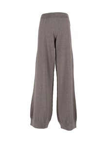 FABIANA FILIPPI PLATINUM WIDE JOGGING TROUSERS WITH FILO DIAMANTE LOOP