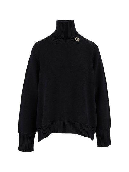 FABIANA FILIPPI MERINO WOOL TURTLE NECK CROPPED SWEATER