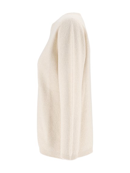 FABIANA FILIPPI LUREX PLATINUM BOATNECK SWEATER