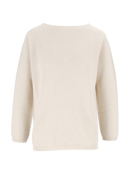 FABIANA FILIPPI LUREX PLATINUM BOATNECK SWEATER