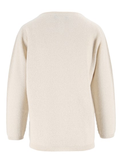 FABIANA FILIPPI LUREX PLATINUM BOATNECK SWEATER