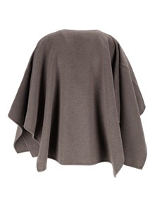 FABIANA FILIPPI WOOL CASHMERE DOUBLE CREW NECK CAPE