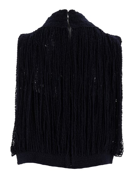 FABIANA FILIPPI BOUCLE' YARN FRINGED TOP