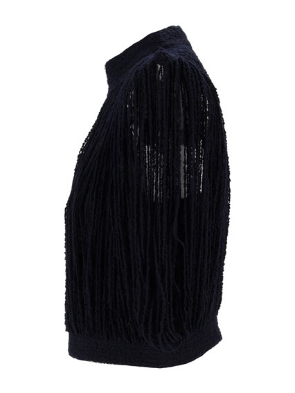 FABIANA FILIPPI BOUCLE' YARN FRINGED TOP