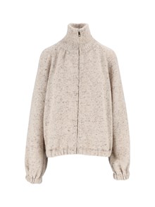 FABIANA FILIPPI BOMBER AMPIO IN FILATO BOTTONATO E LUREX COLOR CASHA'