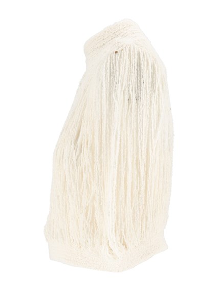 FABIANA FILIPPI BOUCLE' YARN FRINGED TOP