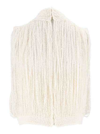 FABIANA FILIPPI BOUCLE' YARN FRINGED TOP