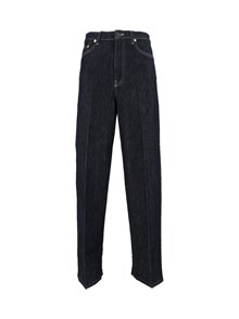 FABIANA FILIPPI PANTALONE 5 TASCHE IN DENIM VESTIBILITA' BARREL COLOR AMMORBIDITO BLU
