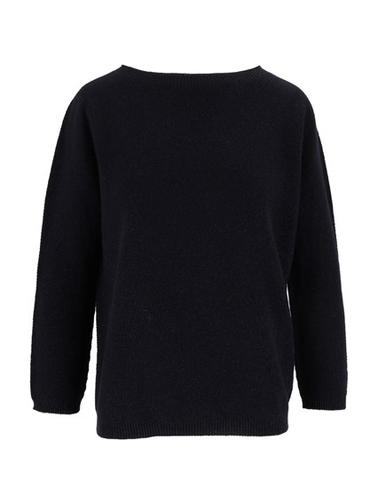 FABIANA FILIPPI LUREX PLATINUM BOATNECK SWEATER