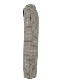FABIANA FILIPPI CHECK JERSEY WIDE LEG PANTS WITH GOLD BUTTONS