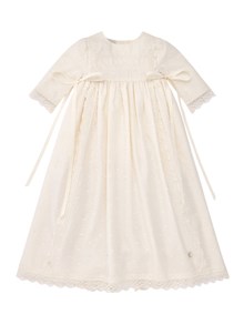 PAZ RODRIGUEZ WOVEN NEWBORN LONG DRESS "ESENCIAL"