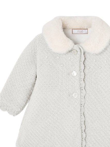 PAZ RODRIGUEZ KNIT NEWBORN COAT "LEIRA"