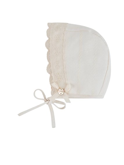 PAZ RODRIGUEZ WOVEN NEWBORN BONNET "LUA"