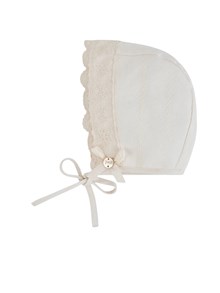 PAZ RODRIGUEZ WOVEN NEWBORN BONNET "LUA"