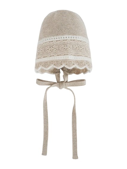 Paz Rodriguez KNIT NEWBORN BONNET "LUA"