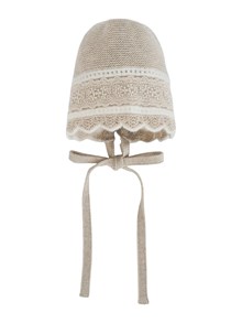 Paz Rodriguez KNIT NEWBORN BONNET "LUA"