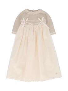 Paz Rodriguez KNIT NEWBORN LONG DRESS "LUA"