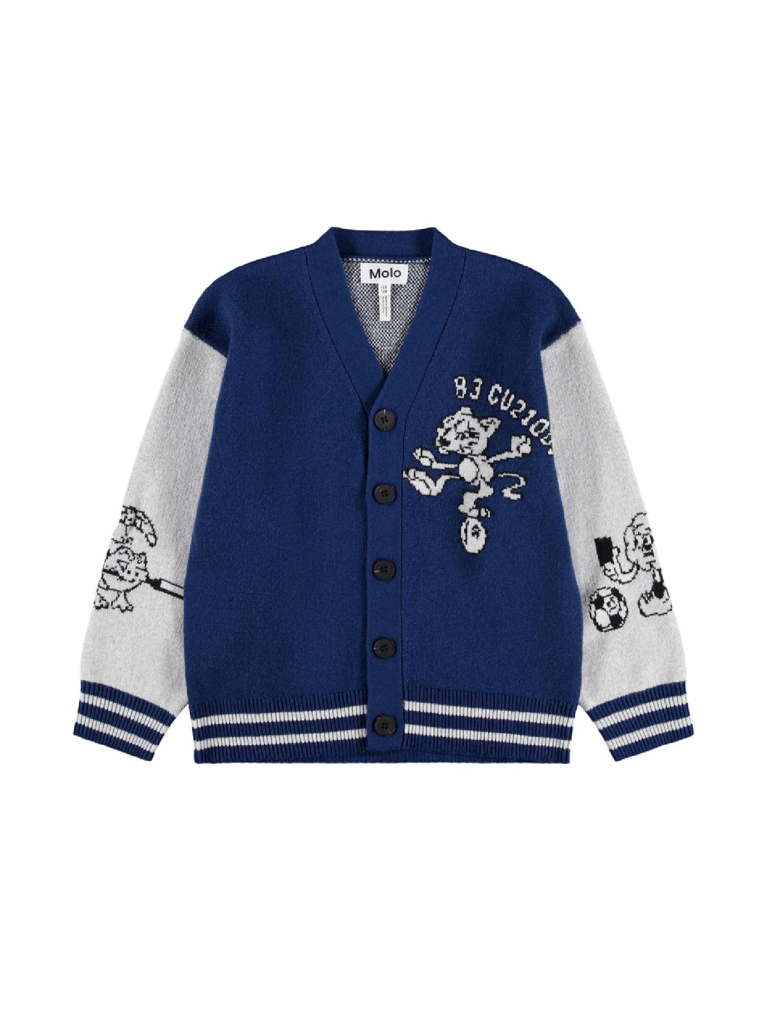 Molo Kids' Bertel Cardigans In Blue